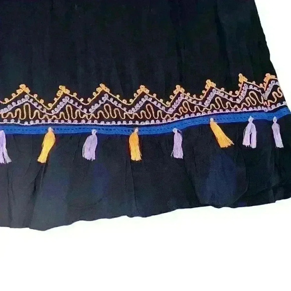 Skemo Size L Strapless Maxi Dress Embroidered Comfy Vacation Party Wear - Picture 5 of 10